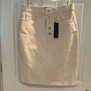 Banana Republic Off-White Button Skirt